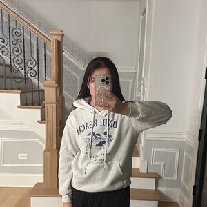Light Gray 'Bondi Beach' Graphic Hoodie